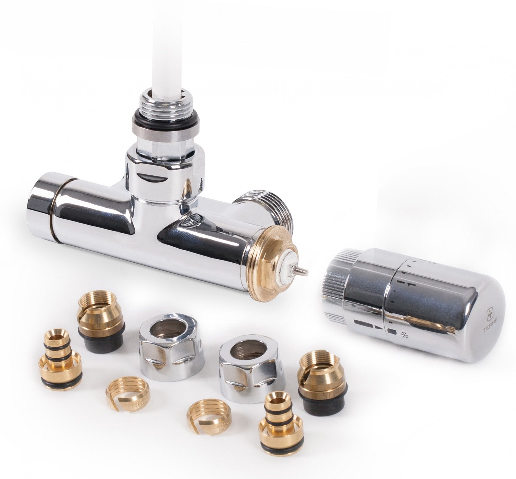 Terma zestaw zintegrowany termostatyczny z rurką zanurzeniową lewy chrom WRZT5G5-CR