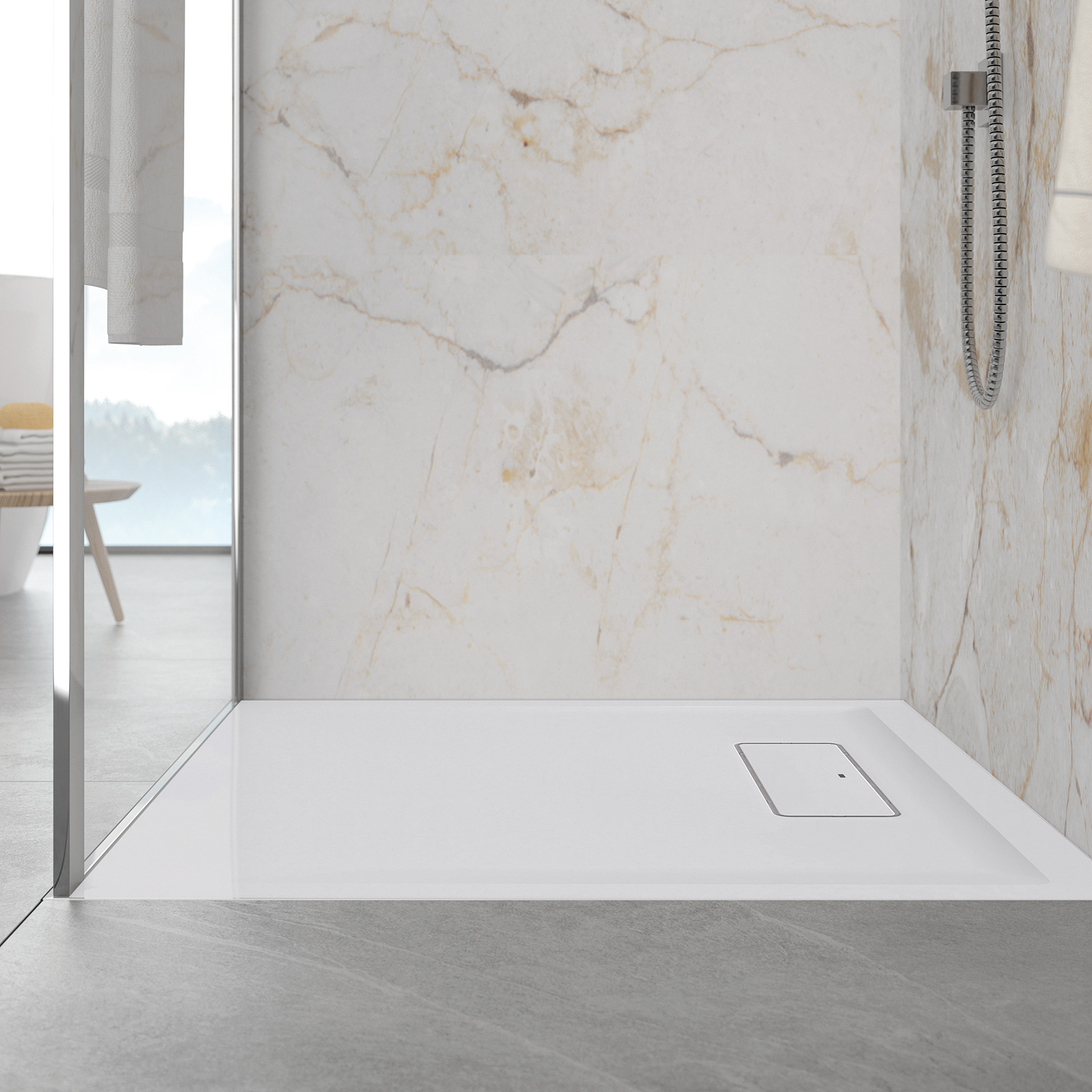 Sanplast Modern Mineral brodzik prostokątny 160x90 cm biały 645-570-0590-01-000