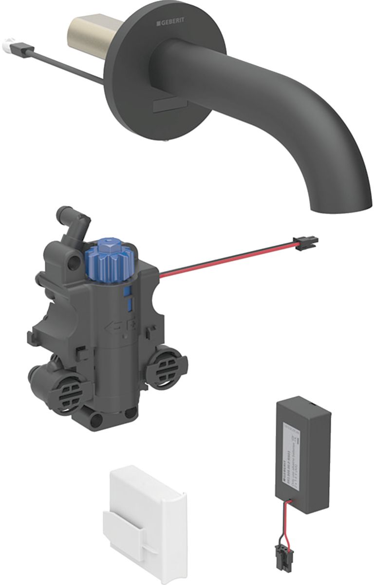 Geberit Piave bateria umywalkowa podtynkowa termostatyczna elektroniczna czarny mat 116.288.14.1