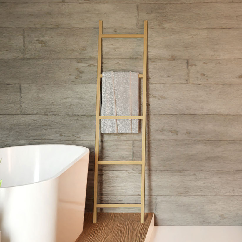 Baltica Design Kai VI Gold wieszak na ręczniki 50x170 cm stojący drabina złoty