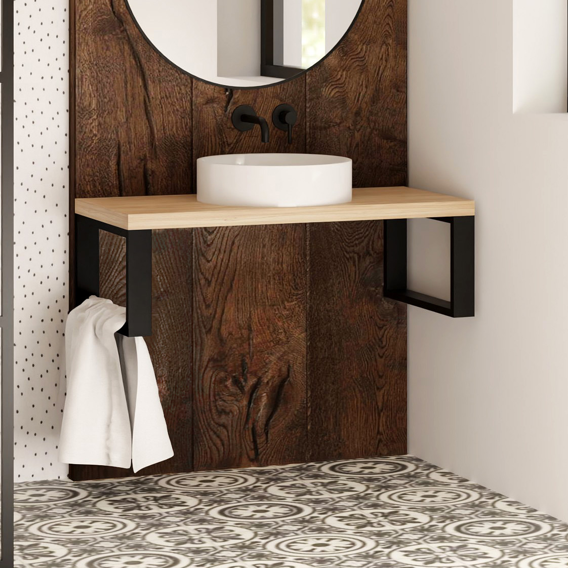 Baltica Design Liv konsola podumywalkowa 95x35x30 cm czarna