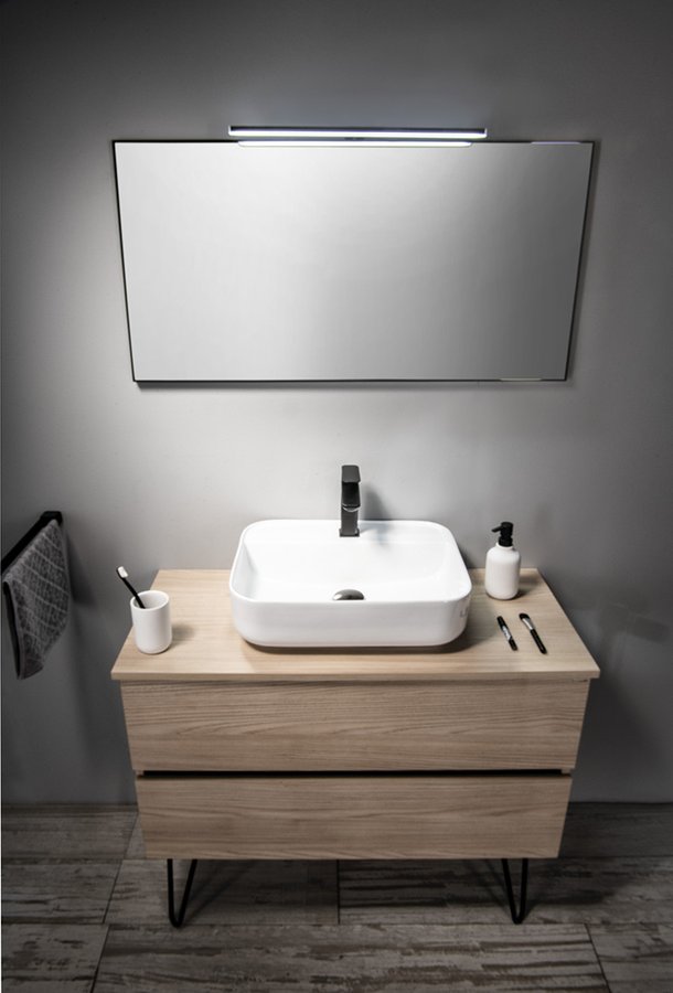 Sapho Garda umywalka 50x40 cm nablatowa prostokątna biała AR452