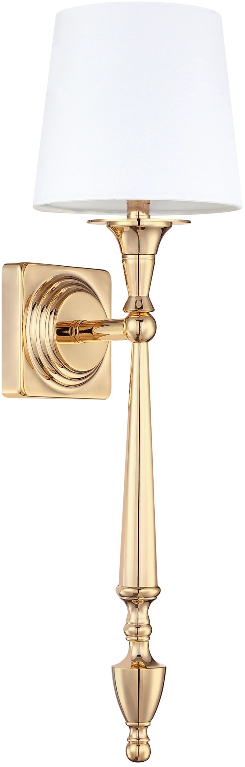 CosmoLight Austin kinkiet 1x40W biały/złoty W01265AU-WH