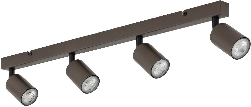 TK Lighting Top lampa podsufitowa 4x10 W brązowa 6182