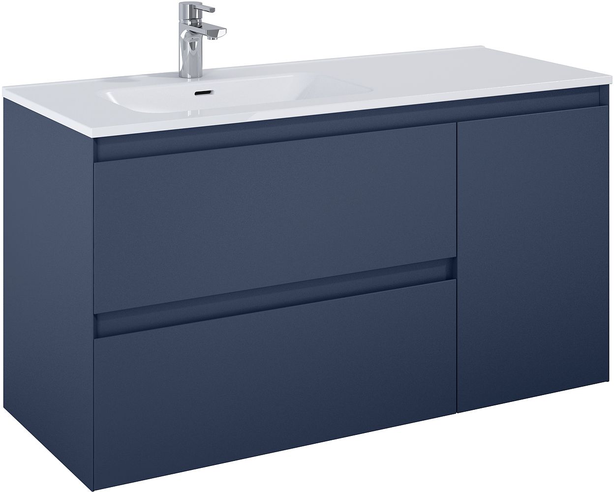 Elita Split szafka 120x45,8x63,5 cm podumywalkowa wisząca lewa navy blue matt RE011206257030