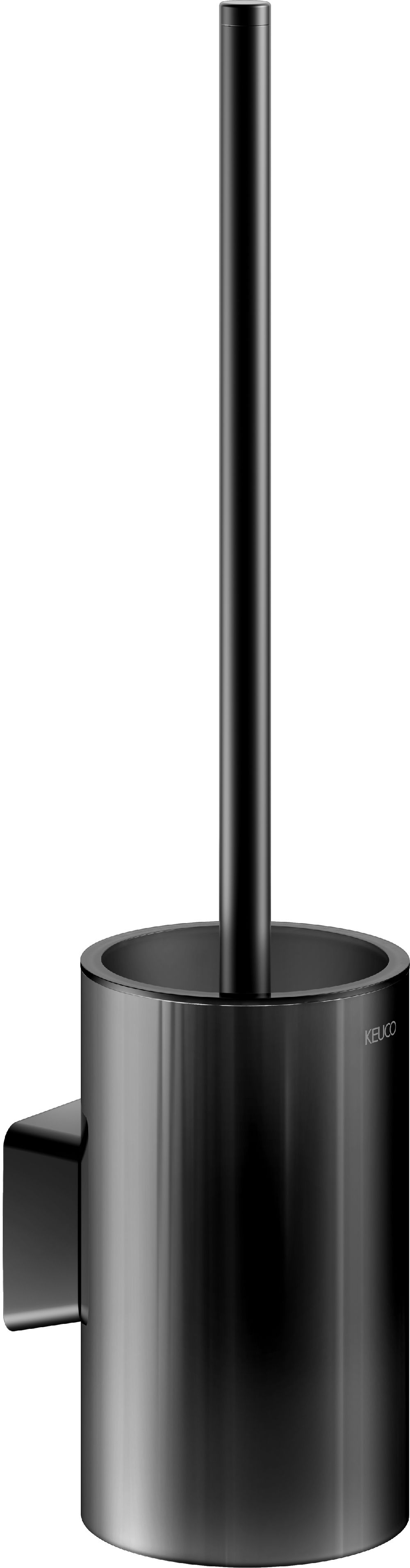 Keuco Aveno szczotka toaletowa z rączką ścienna czarny mat 14664379000