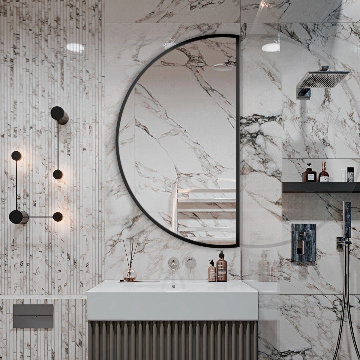 Guarda Musa lustro 80x110 cm czarny FOR-MUS-CZARNY-80X110