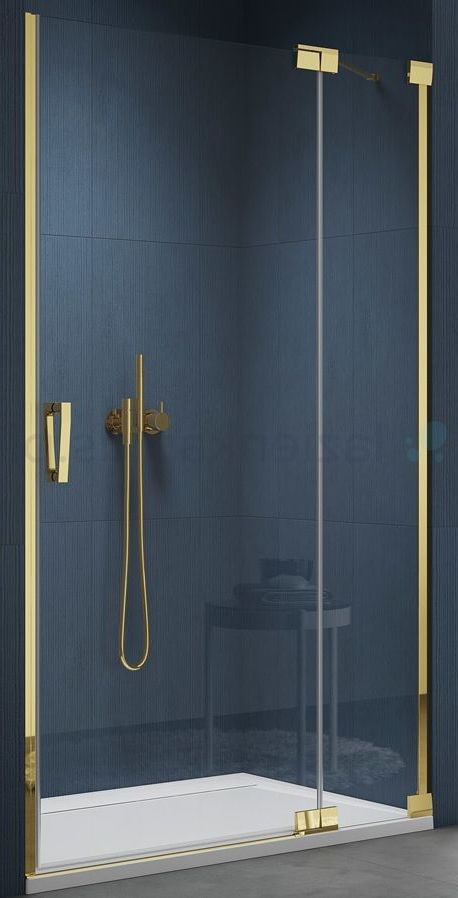 Ronal Cadura drzwi prysznicowe 90 cm prawe złoty/szkło przezroczyste CA13D0901207