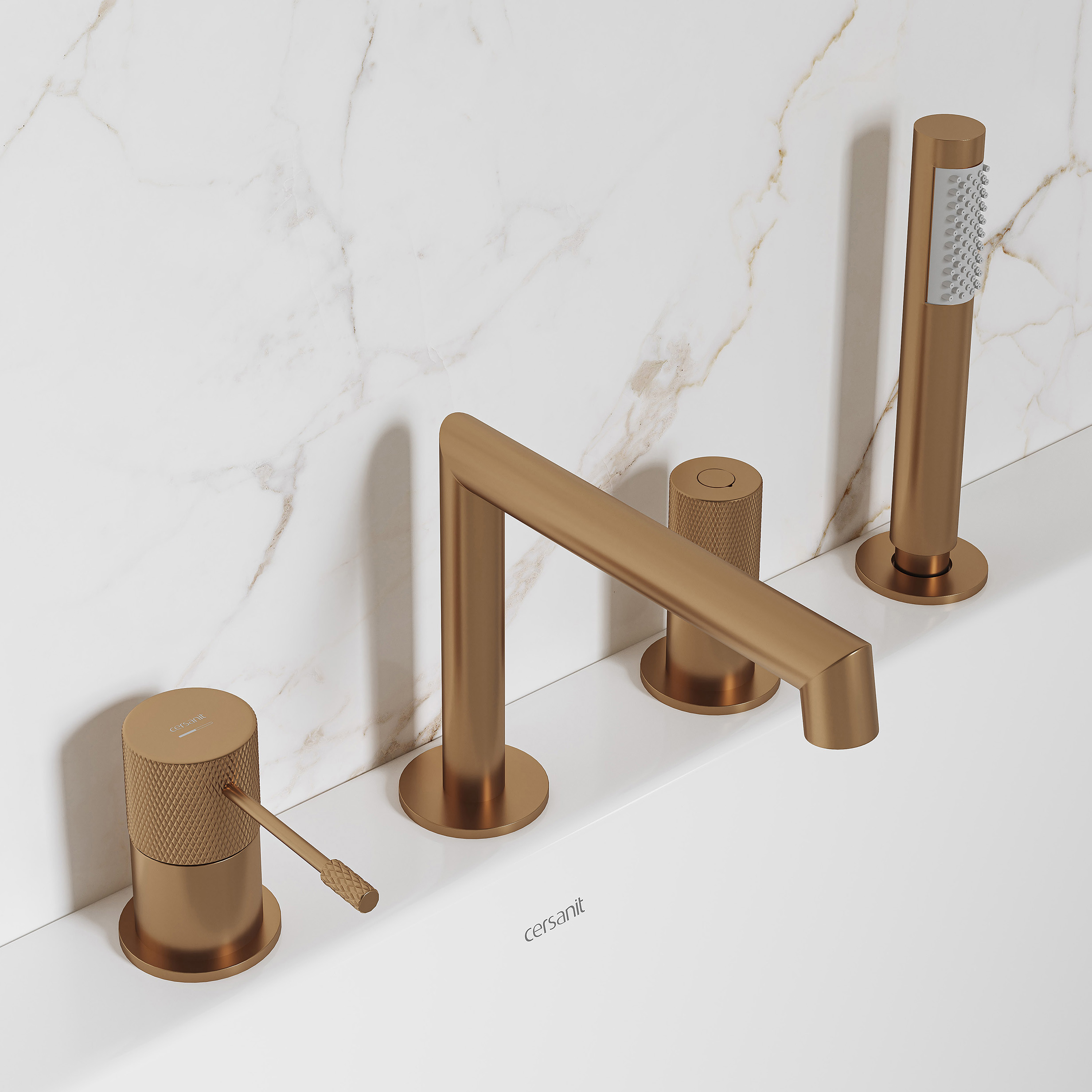 Cersanit Zen bateria wannowo-prysznicowa nawannowa miedź szczotkowana S951-798 - Wysyłka w 24h