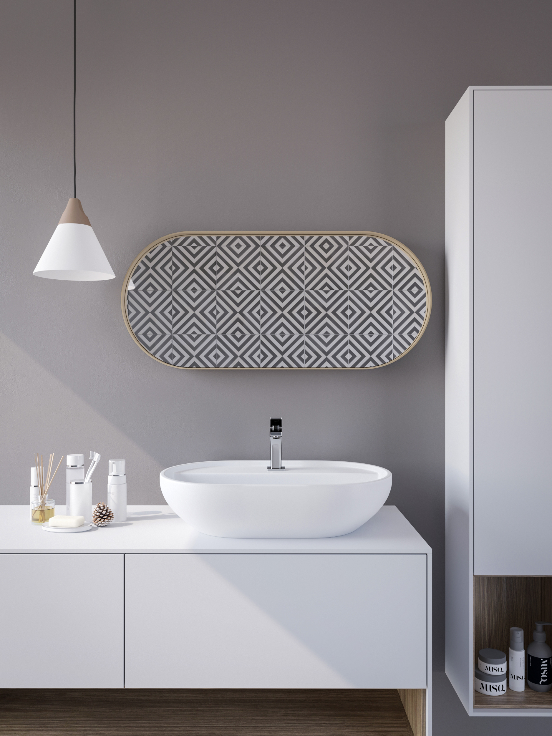 HoM Akasaka lustro 60x120 cm rama stalowa złoty oświetlenie zewnętrzne LED A-60x120-GO50x4-ON