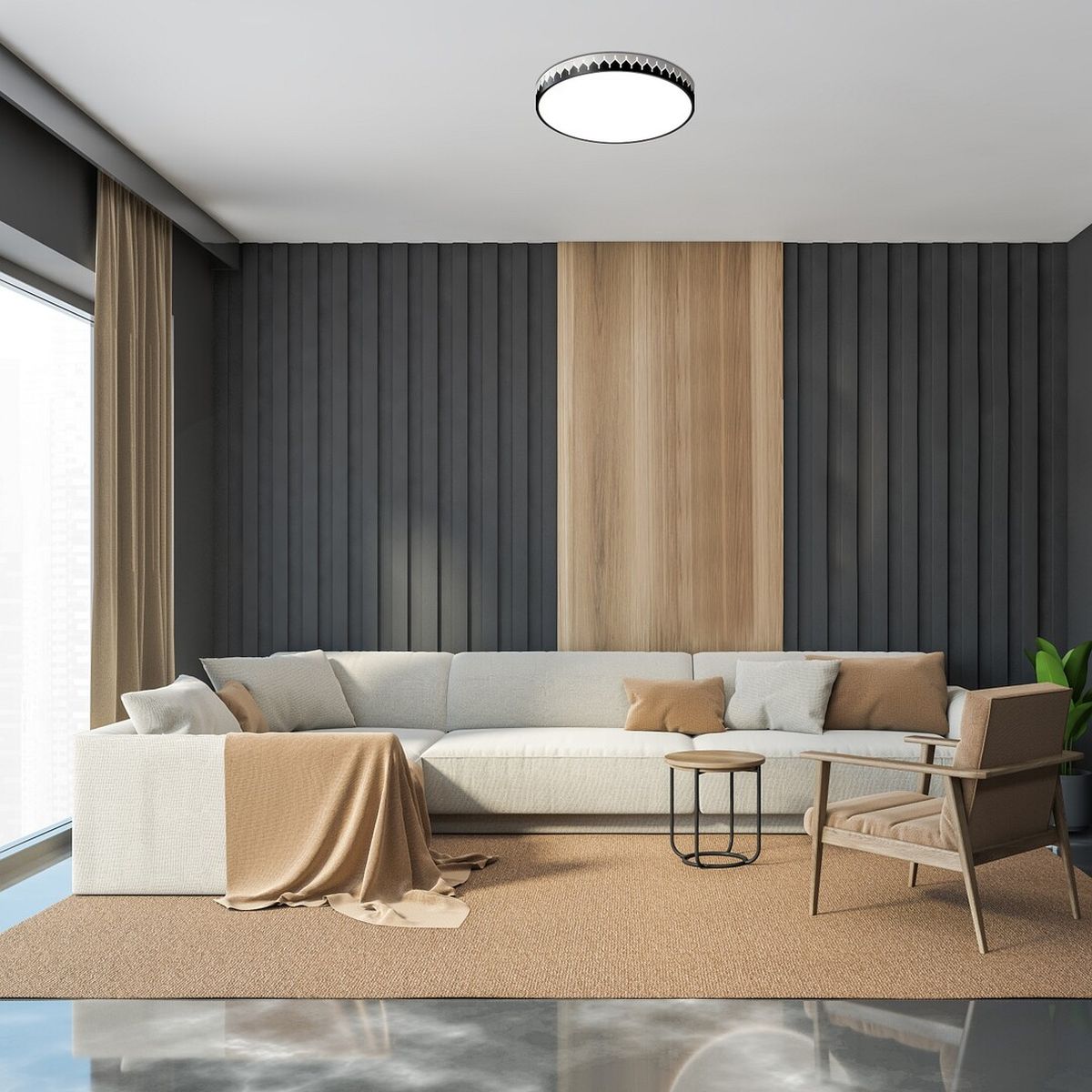 Rabalux Malin inteligentny plafon 1x48 W biały-czarny-szary 71304