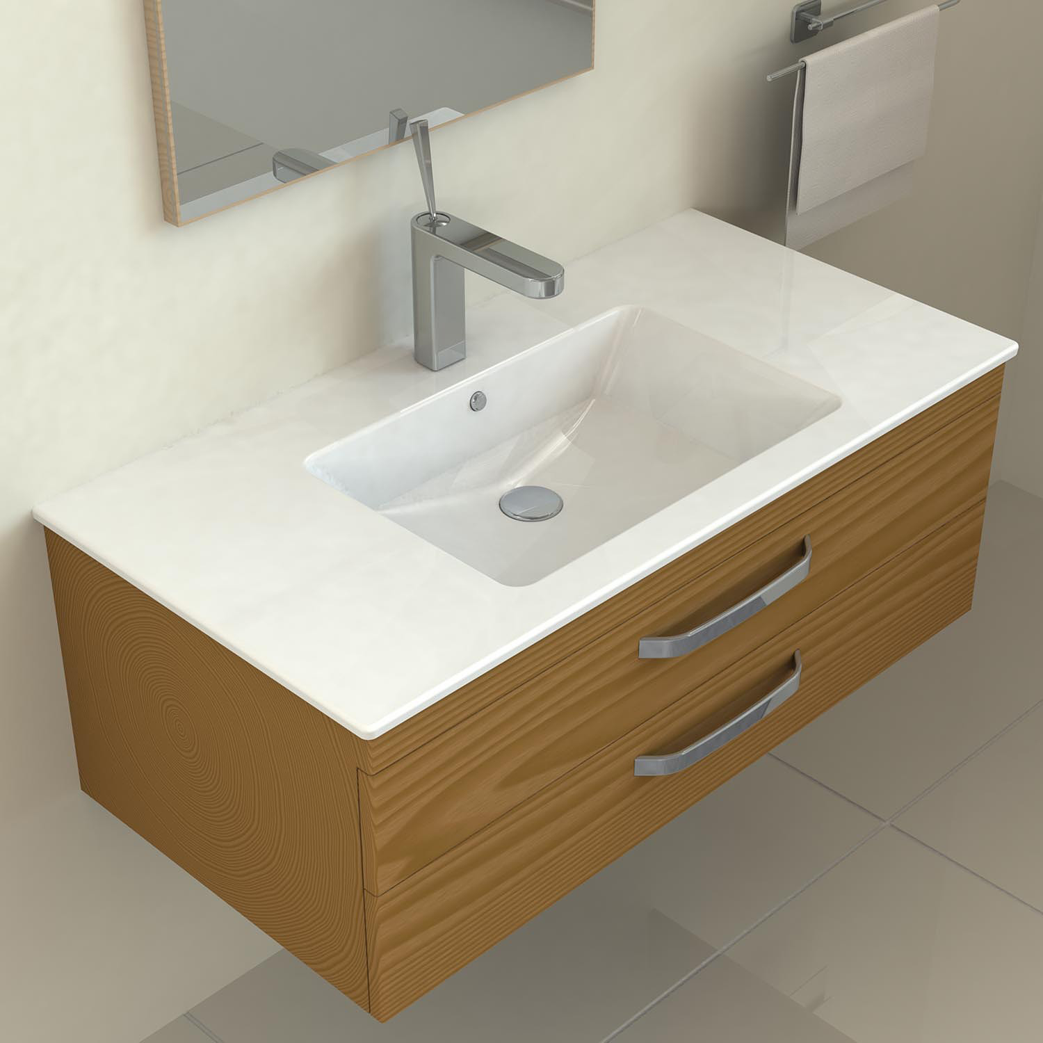 CeraStyle Ibiza umywalka 101x51 cm meblowa prostokątna biała 050500-u