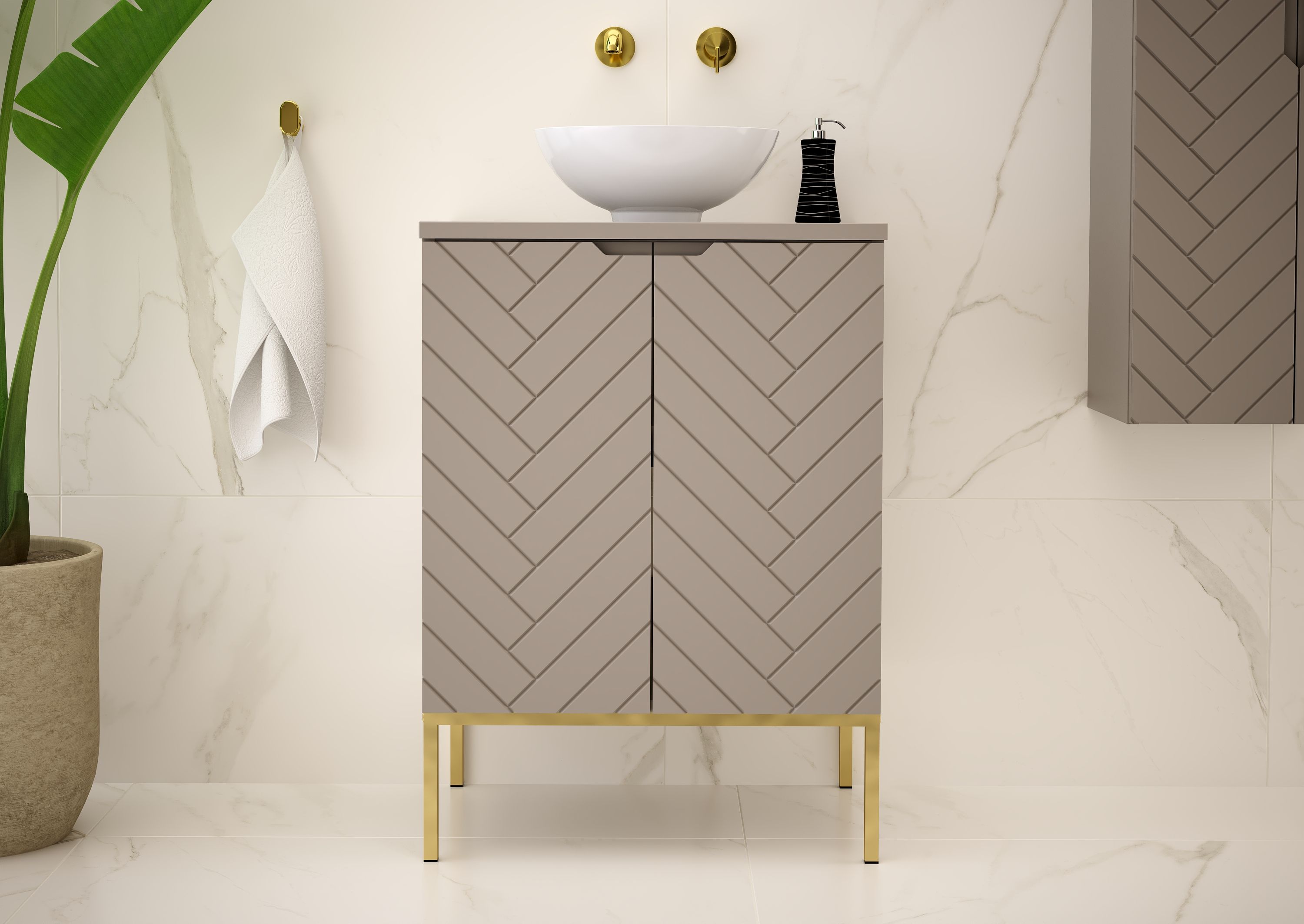 Megstyl Aspen szafka 60x45,8x82 cm podumywalkowa stojąca kaszmir 2504