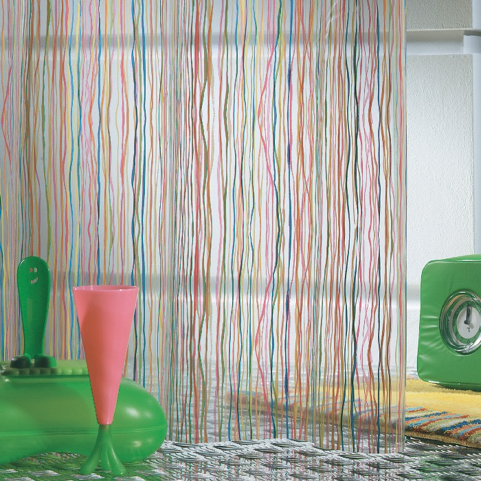 Sealskin Rigato zasłona prysznicowa 180x200 cm PVC multikolor 212181302