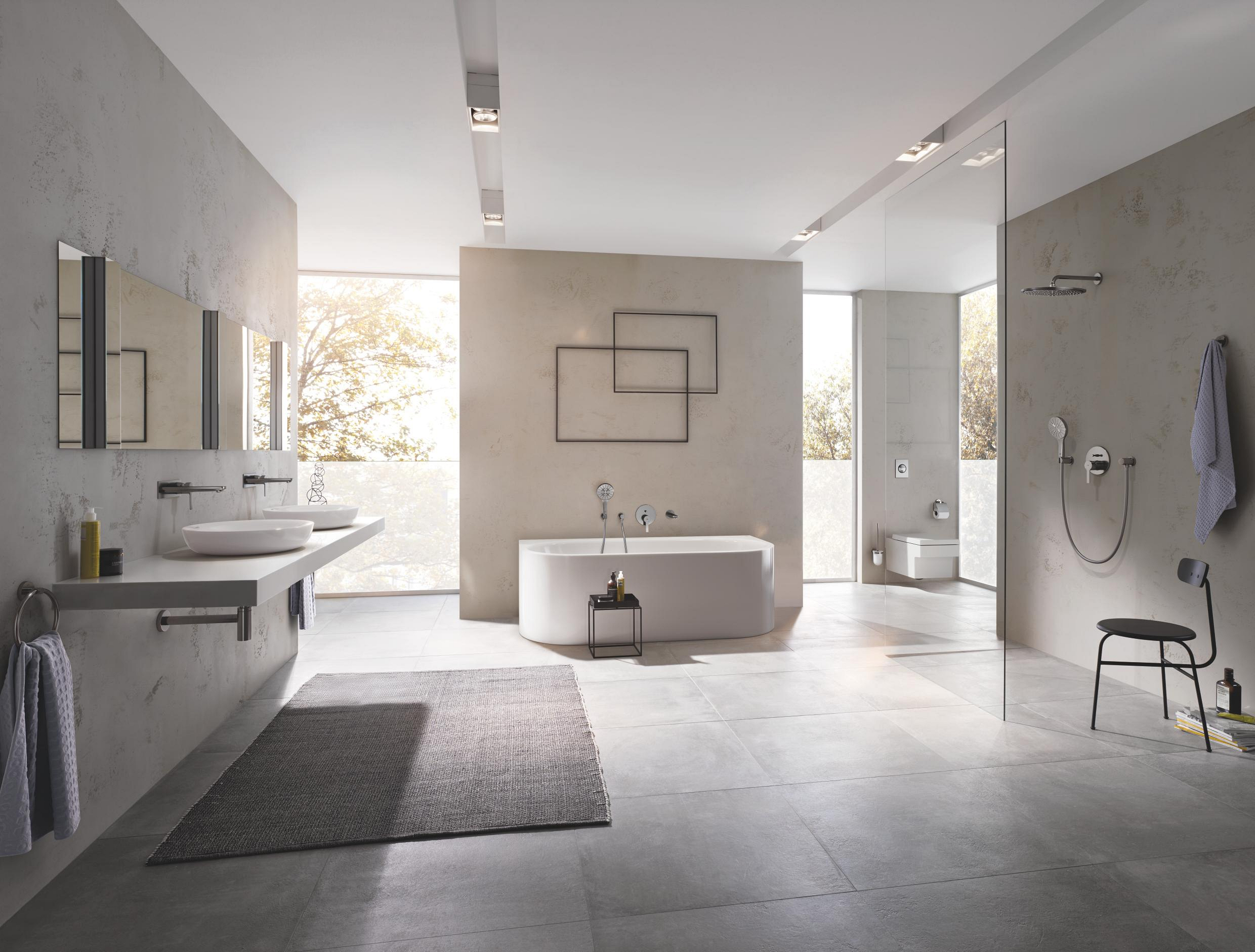 Grohe Lineare bateria umywalkowa podtynkowa Brushed Hard Graphite 23444AL1