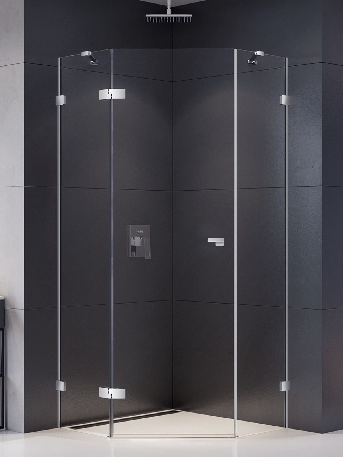 New Trendy Eventa kabina prysznicowa 90x90 cm lewa chrom połysk/szkło przezroczyste EXK-4613