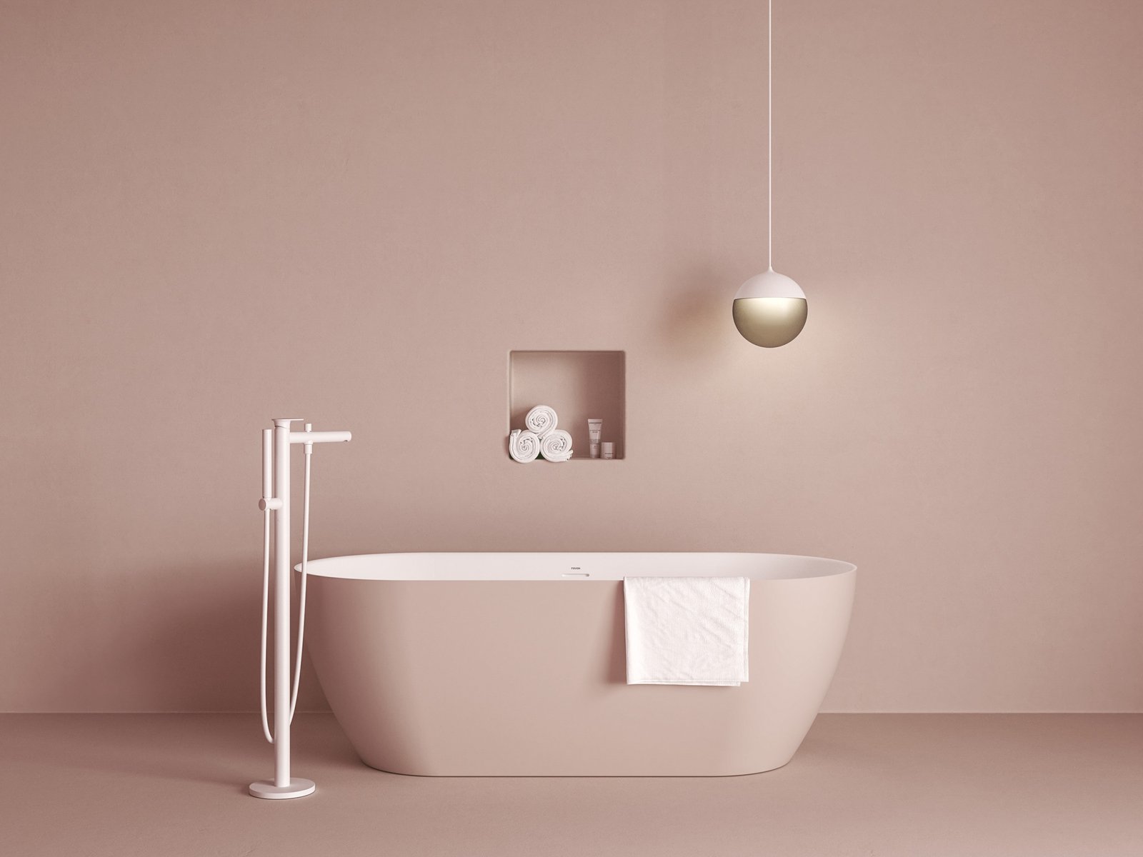 Ravak Spring bateria wannowo-prysznicowa wolnostojąca biała X070578