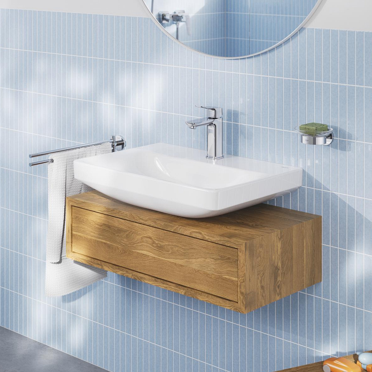 Grohe Euro Ceramic umywalka 55x44 cm prostokątna ścienna biała 102433SH00 - Wysyłka w 24h