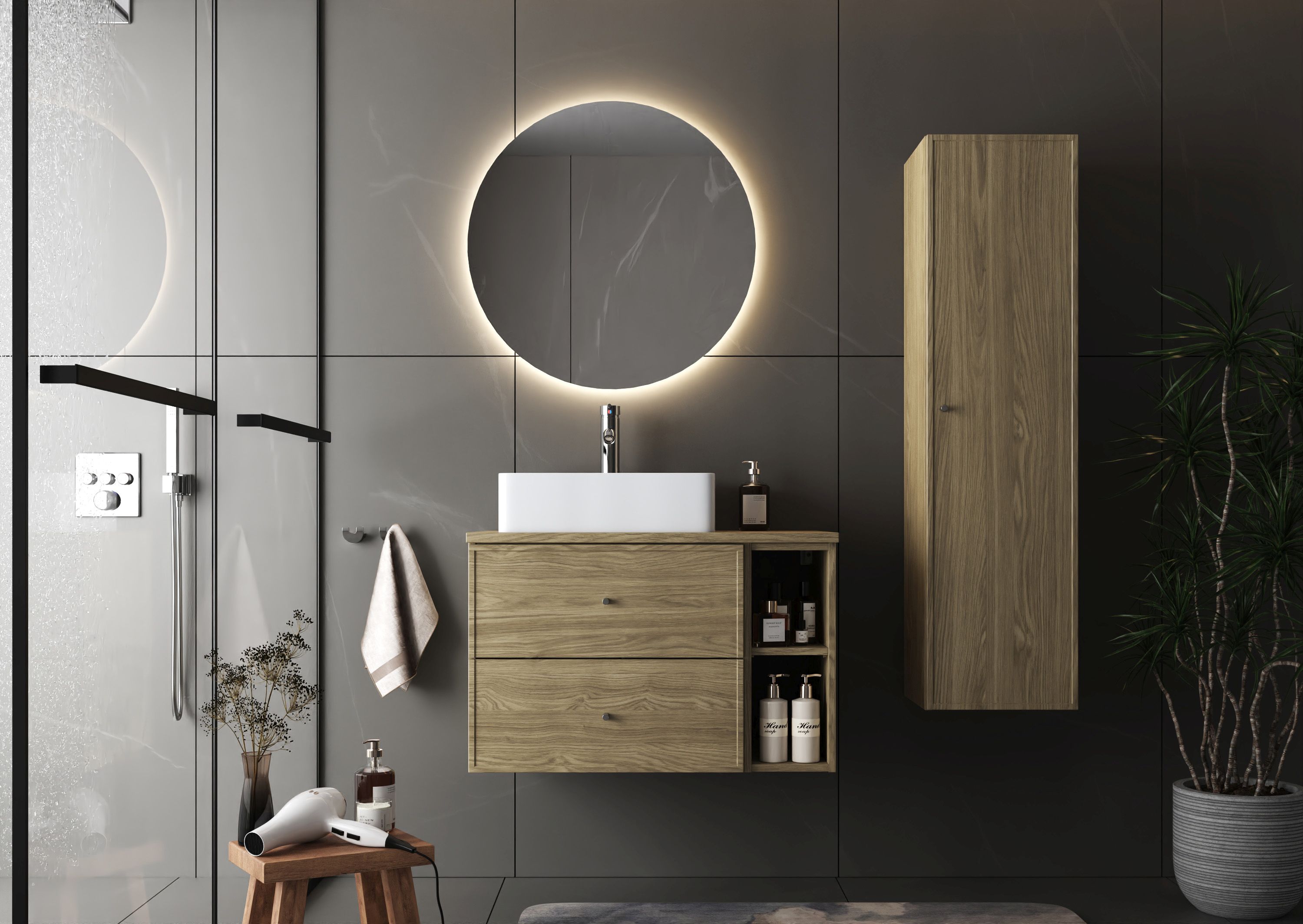 Megstyl szafka 20x50 cm dąb olejowany 2063