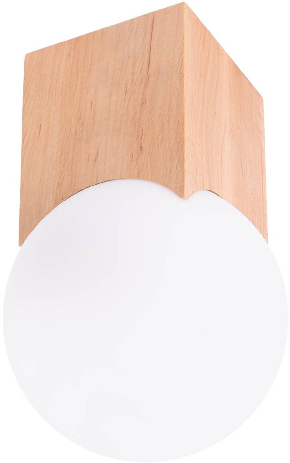 Sollux Lighting Solis lampa podsufitowa 1x8 W drewno SL.1407