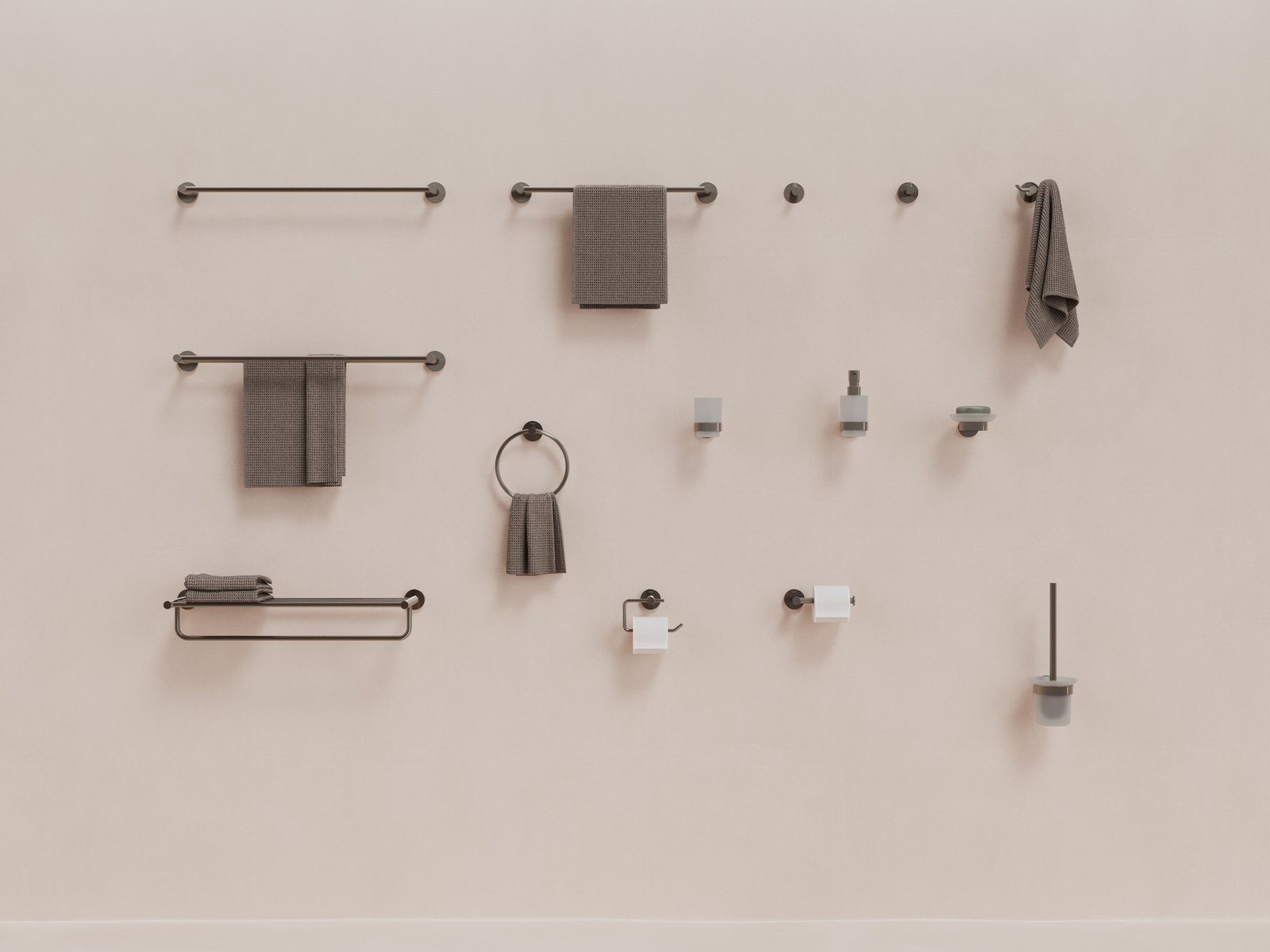 Ravak Kona dozownik do mydła 250 ml grafit szczotkowany X07P1336