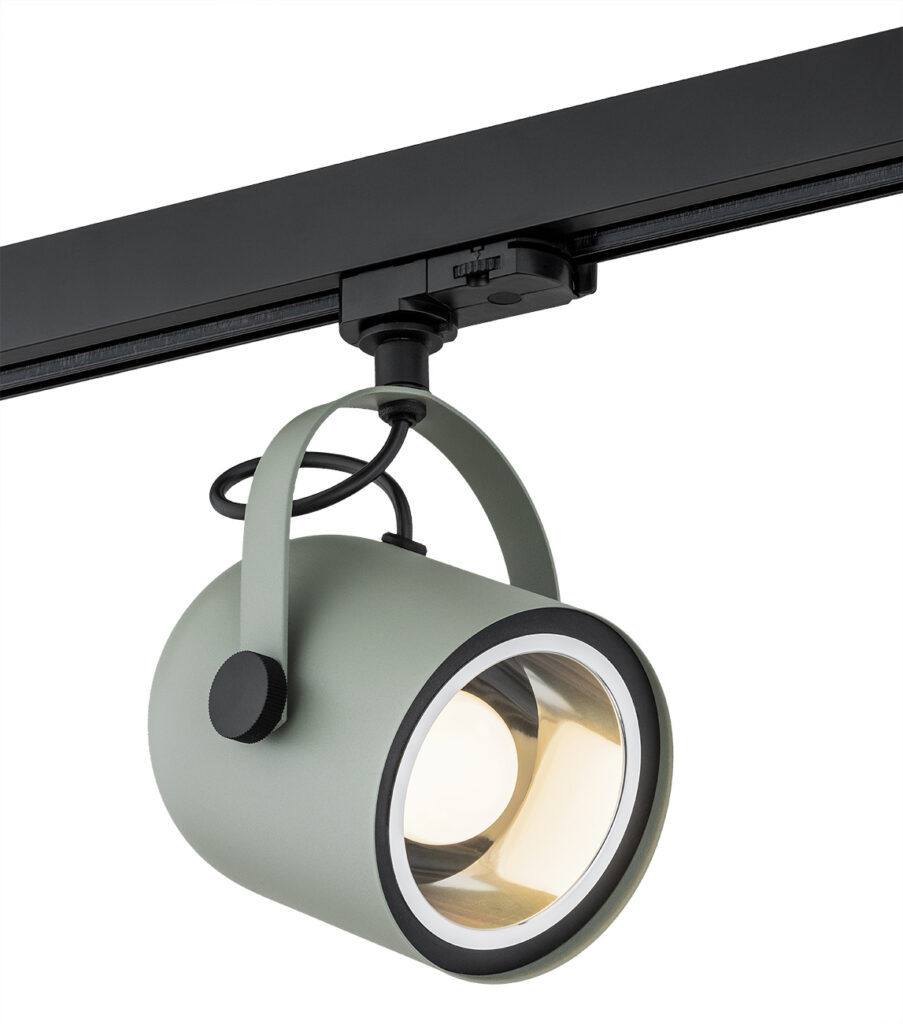 Argon Net lampa do szynoprzewodów 1x15W szałwia/czarny 4310