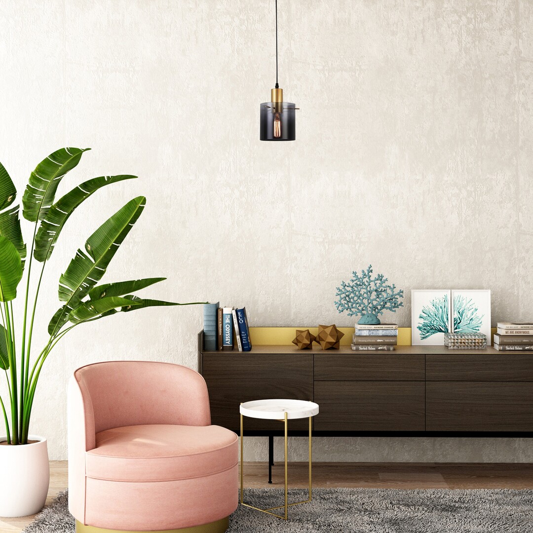 Rabalux Donati lampa wisząca 1x40 W przydymiona-złota 5222 - Wysyłka w 24h