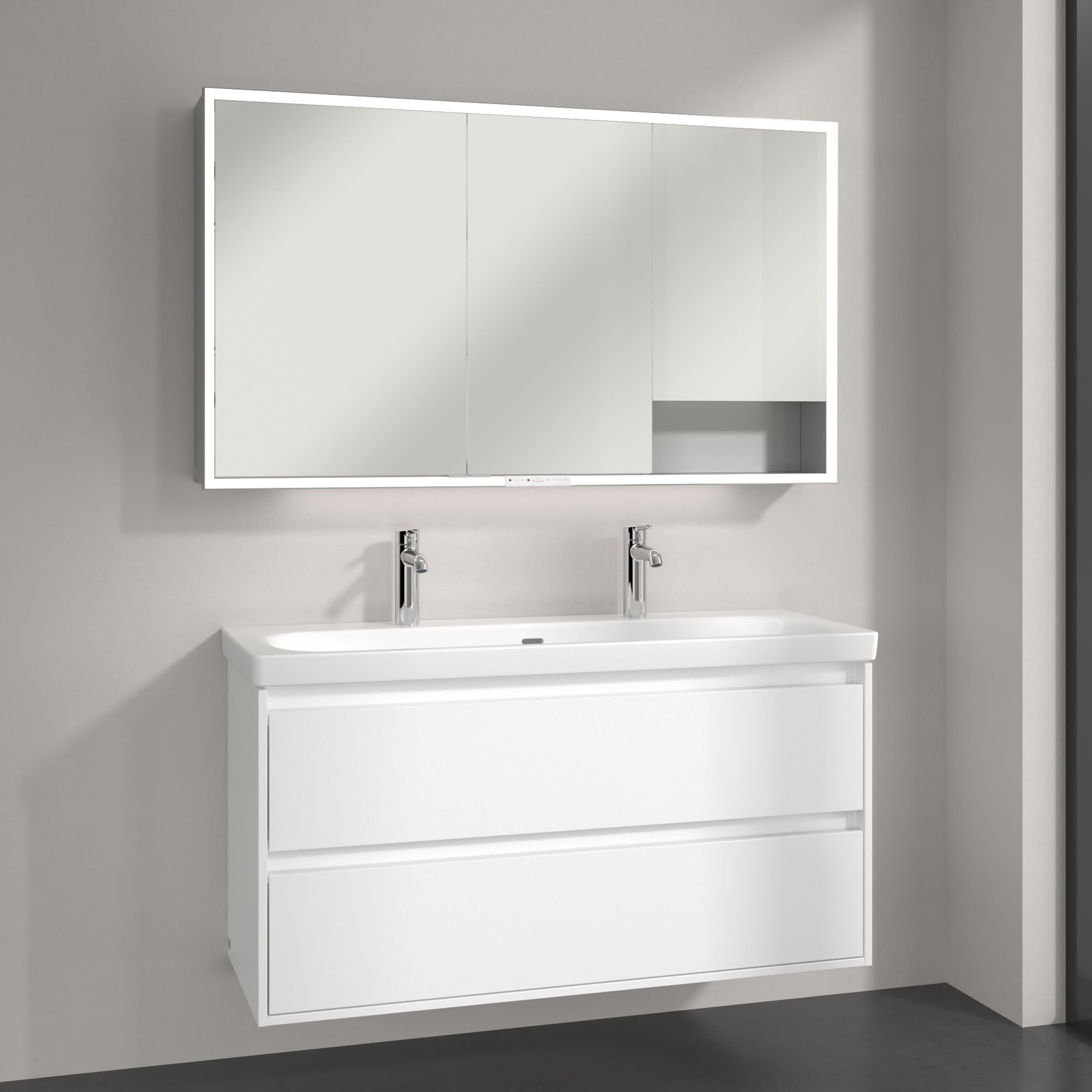 Villeroy & Boch My View+ szafka 130x16,8x75 cm z lustrem aluminium A4811300
