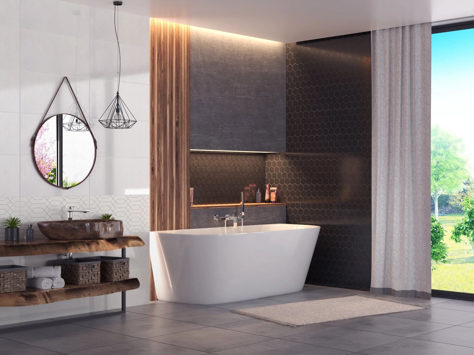 Corsan Mono wanna przyścienna 160x75 cm owalna biała E-029LGL