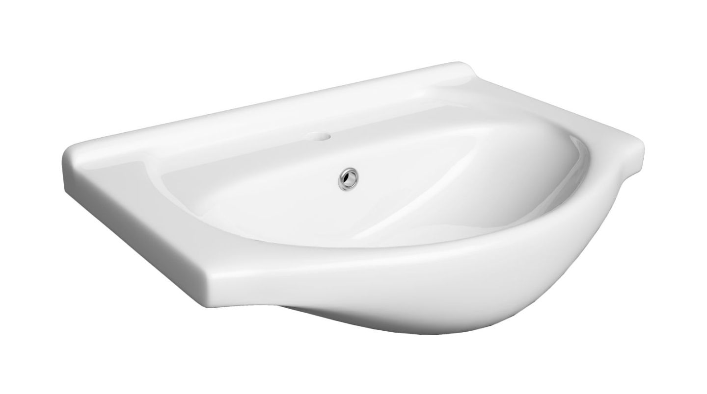 Defra Roberto umywalka 55x42 cm półokrągła meblowa biała 1521