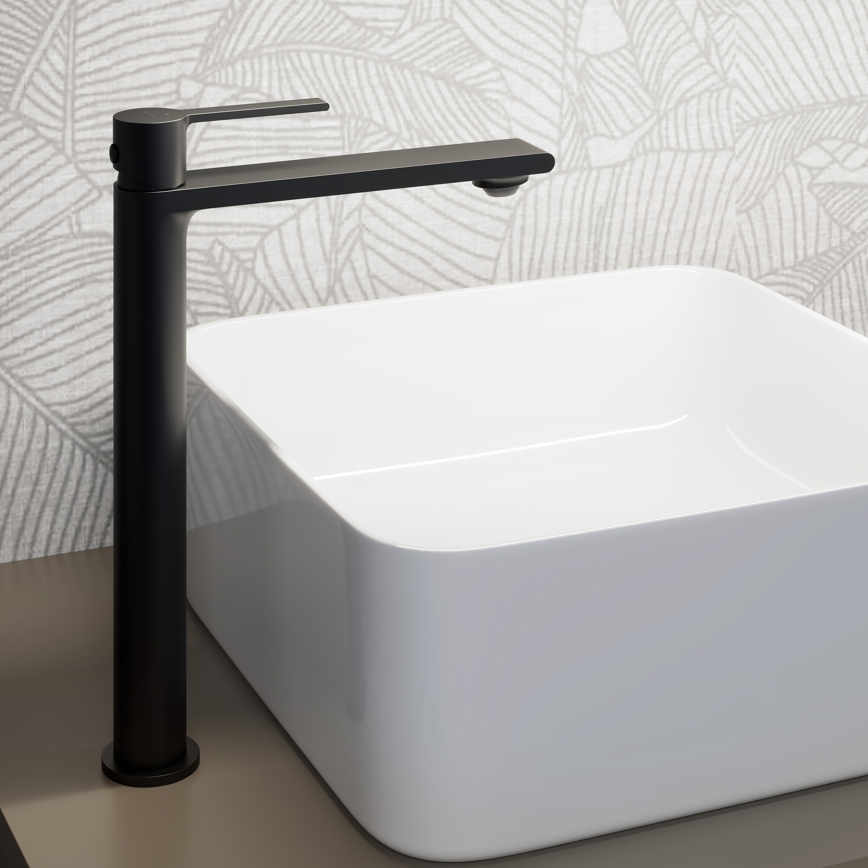 Cersanit Virgo bateria umywalkowa stojąca wysoka czarna S951-590 - Wysyłka w 24h