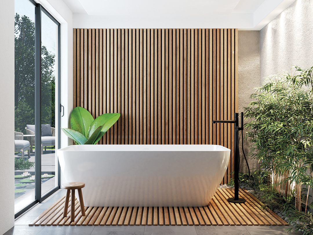 Laveo Pretto bateria wannowo-prysznicowa wolnostojąca chrom BAO011S