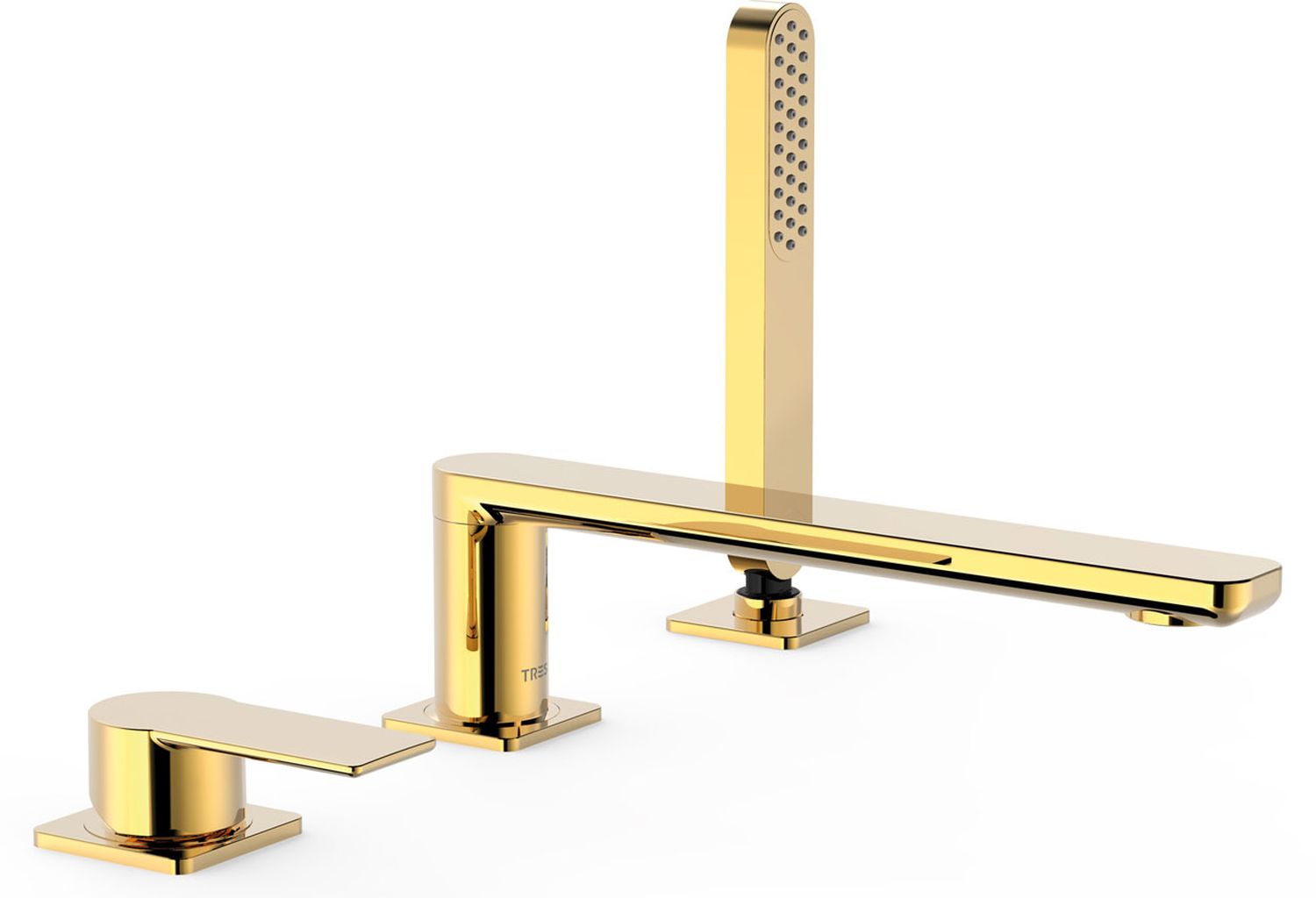 Tres Loft bateria wannowo-prysznicowa 3-otworowa złoty połysk 200.162.01.OR