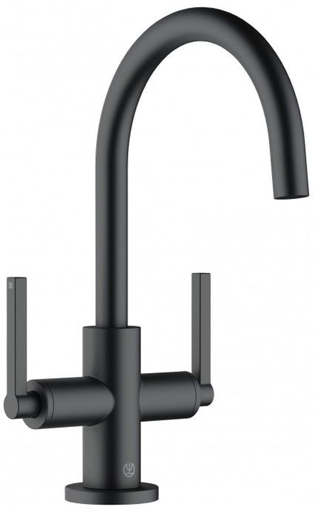 Kludi Nova Fonte Puristic bateria umywalkowa stojąca czarny mat 201183915