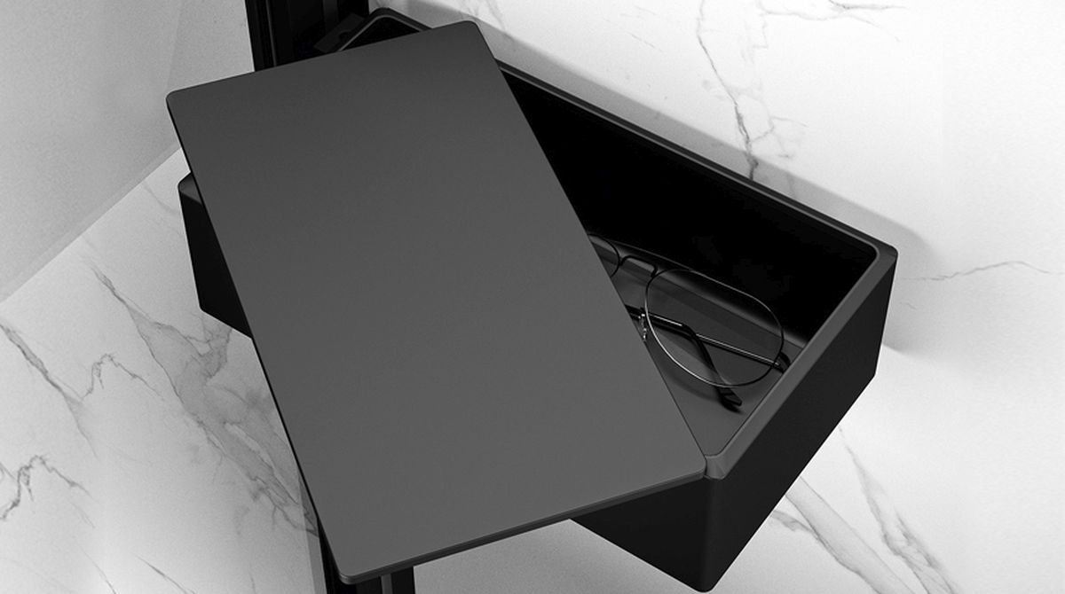 Hüppe Select+ Drybox pudełko pod prysznic black edition SL2201123