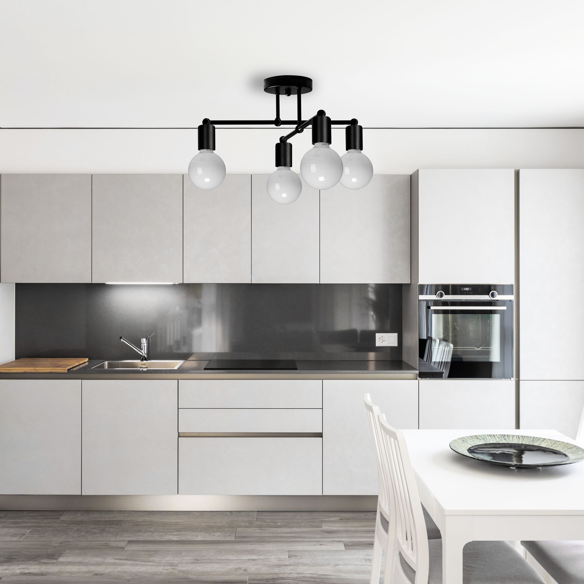 TooLight lampa podsufitowa 4x60 W czarna OSW-07623 - Wysyłka w 24h