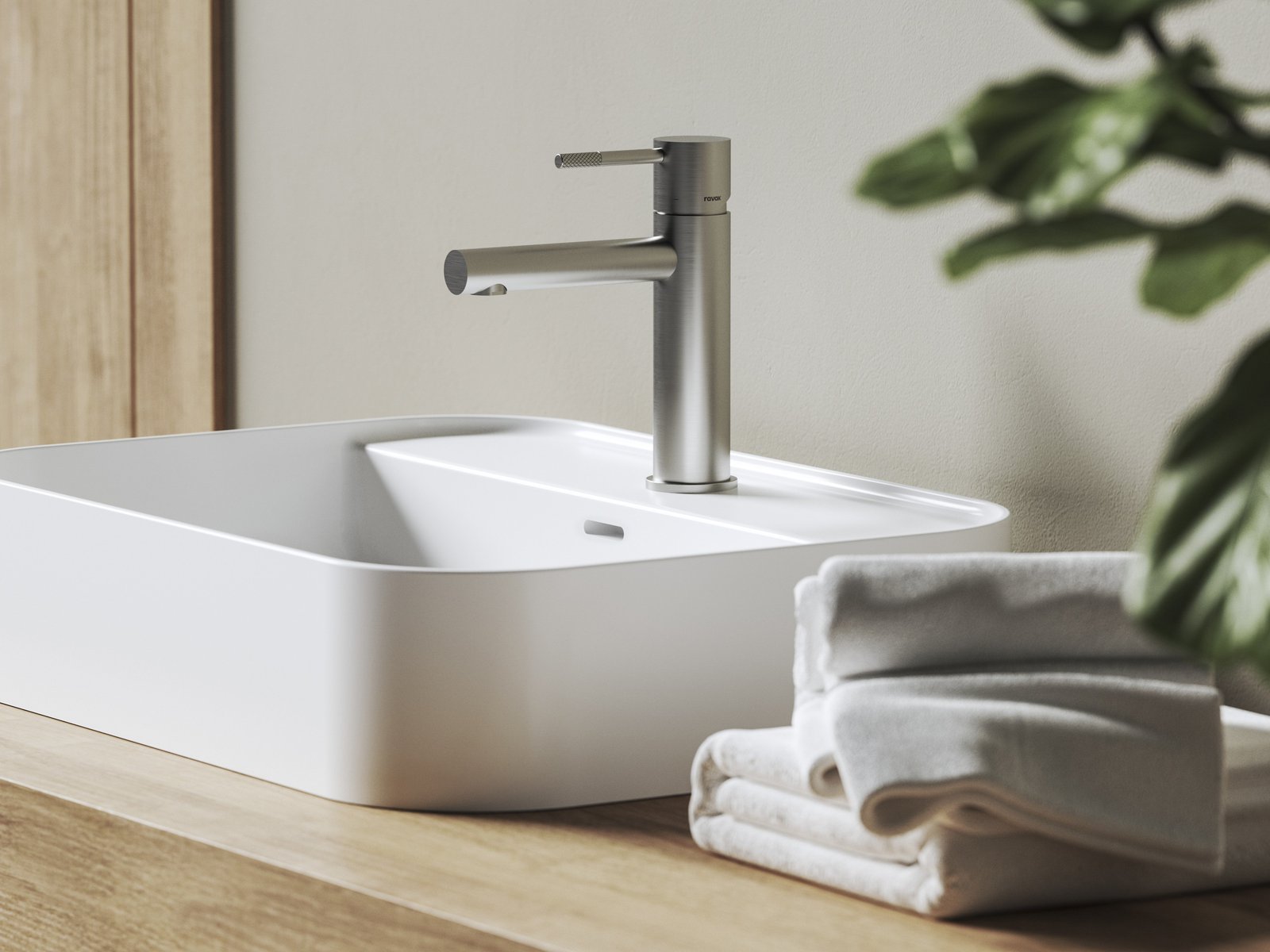 Ravak Nox bateria umywalkowa stojąca stal X070644