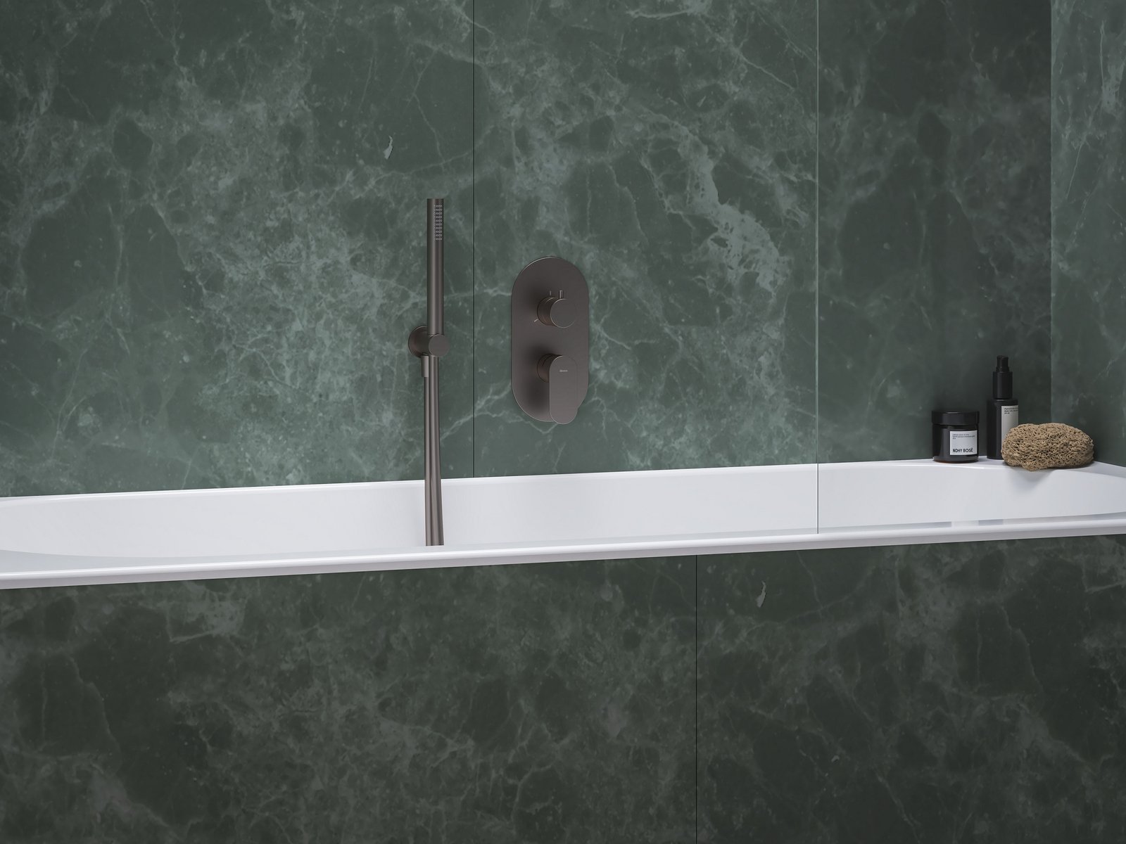 Ravak Eleganta bateria wannowo-prysznicowa podtynkowa z termostatem grafit szczotkowany X070334