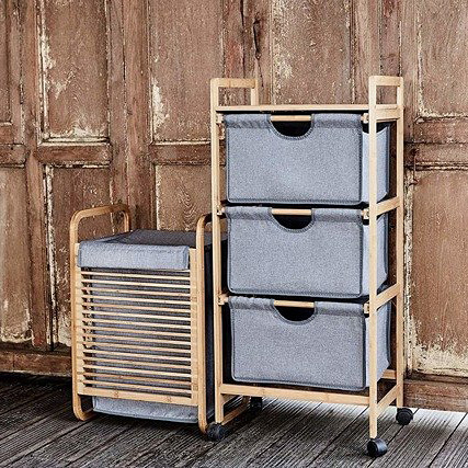 Wenko Bahari regał łazienkowy stojący brązowy/szary 62213100 - Wysyłka w 24h