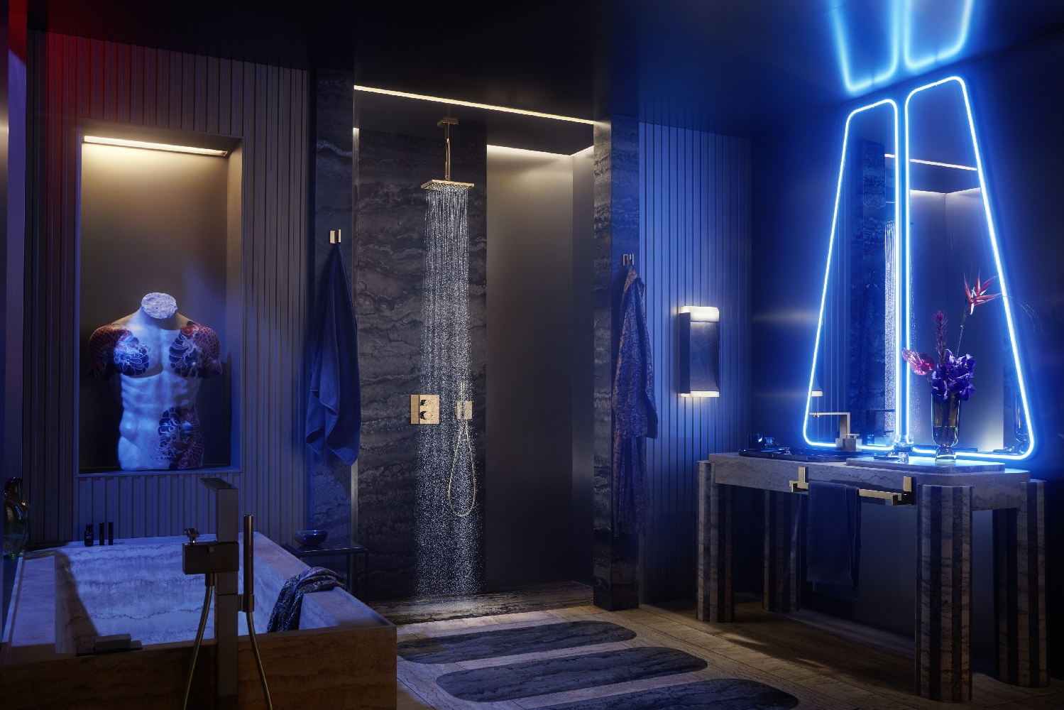 Axor Universal Rectangular drążek na ręcznik 64 cm złoty optyczny polerowany 42661990