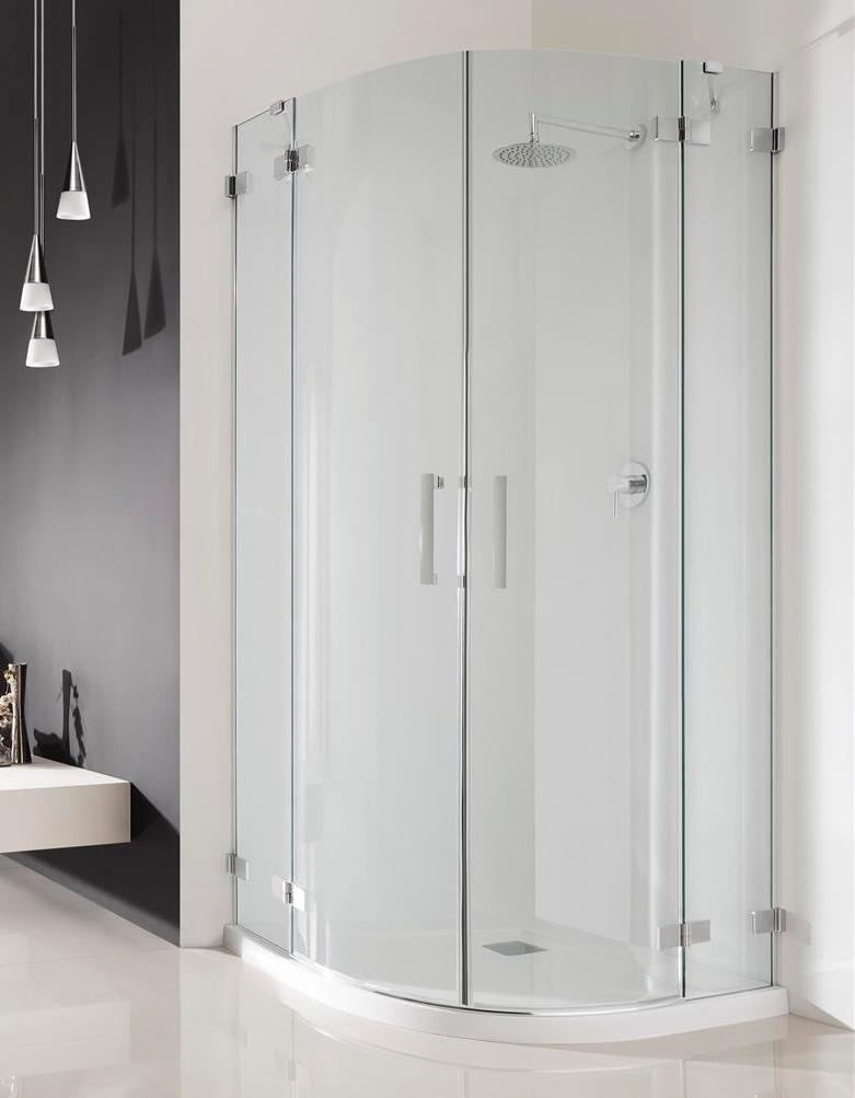 Radaway Euphoria PDD kabina prysznicowa 80 cm półokrągła prawa chrom/szkło przezroczyste 383002-01R