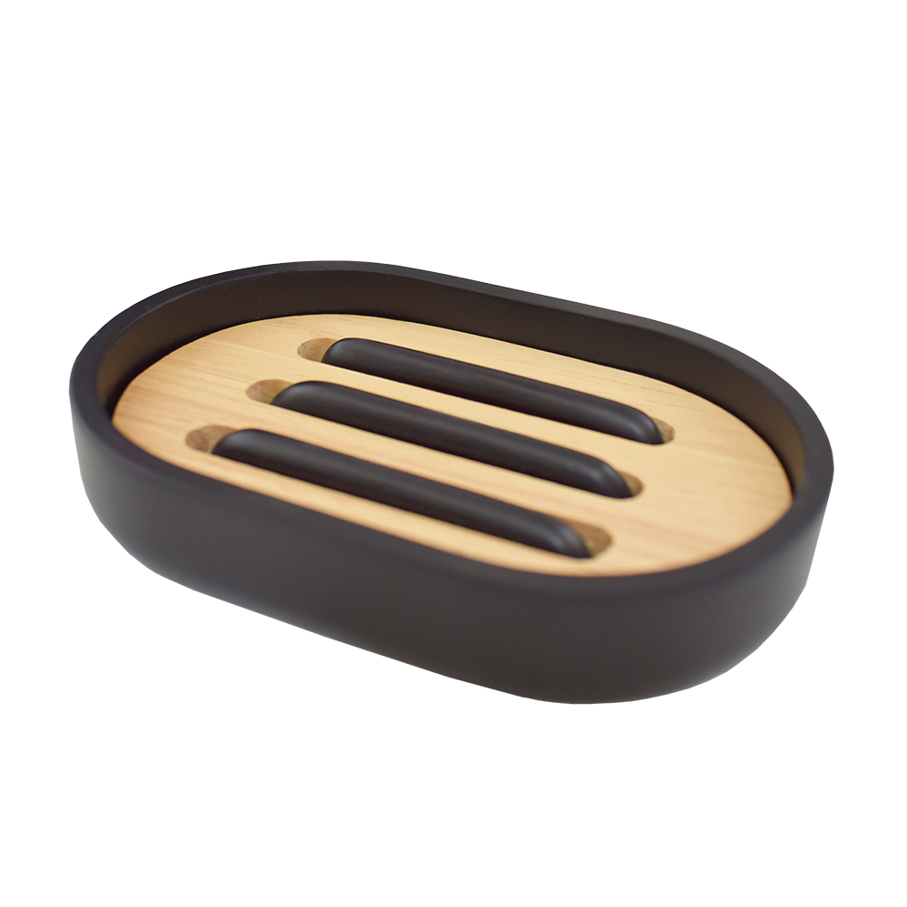 Sepio Tokyo Black mydelniczka czarny/drewno 10MYDELTOKBLA - Wysyłka w 24h