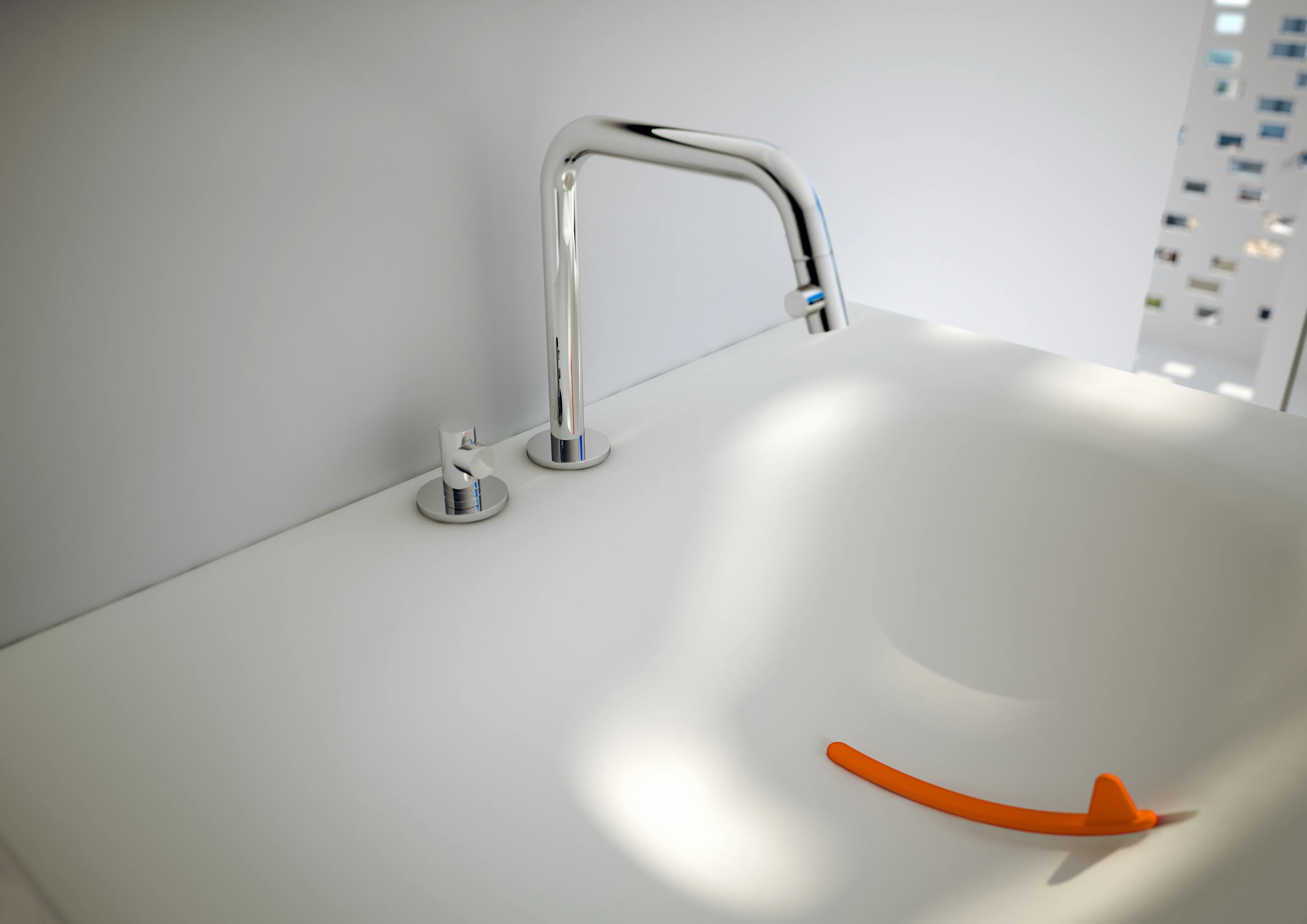 Clou Kaldur bateria umywalkowa stojąca chrom CL/06.15.003.29.L