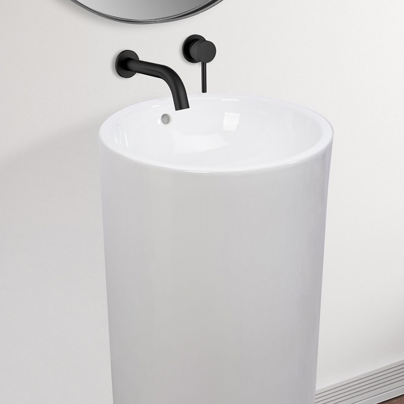 Rea Estera umywalka 46x44x81 cm wolnostojąca okrągła biała REA-U0756 - Wysyłka w 24h