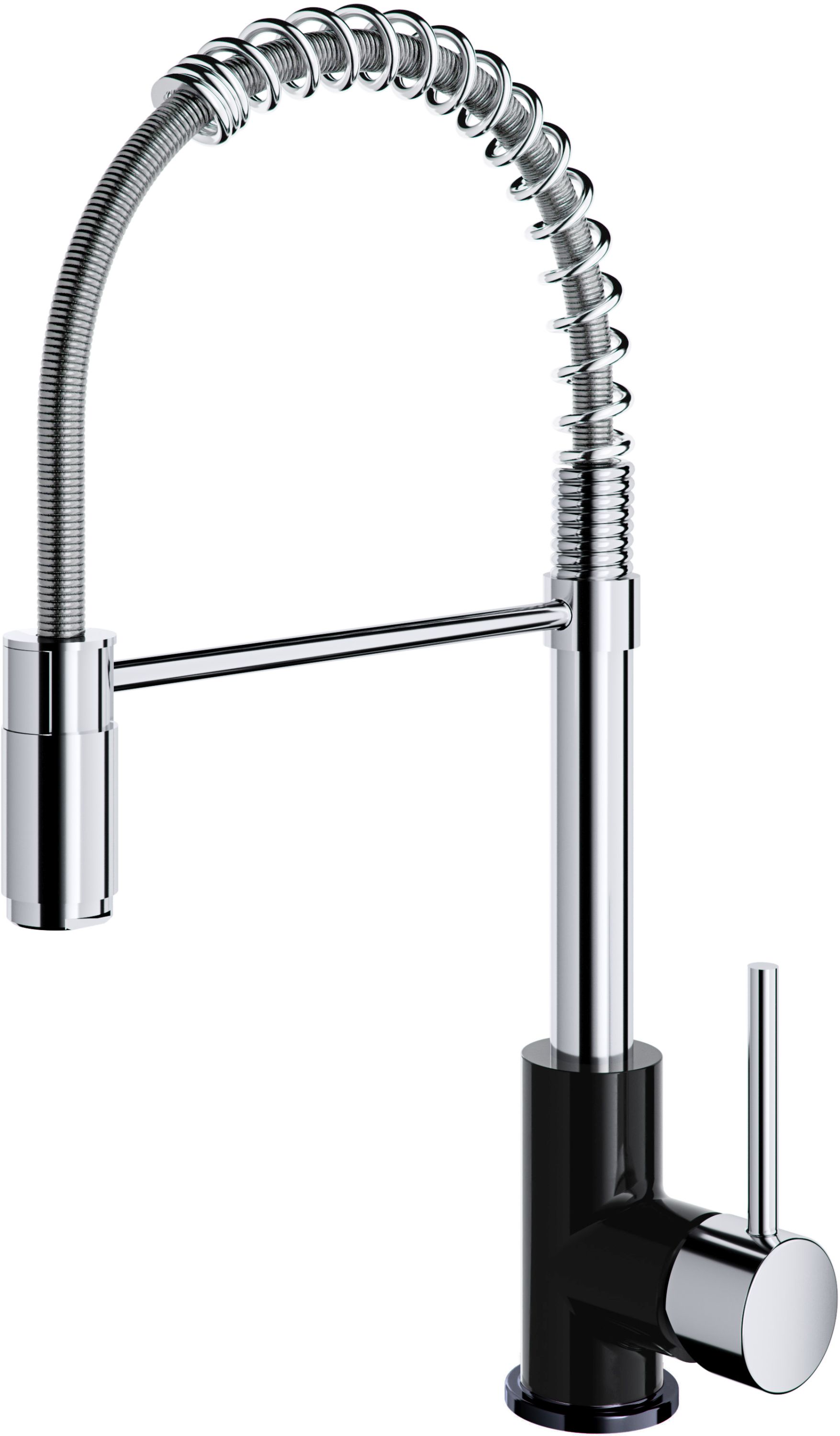 Alveus Helix bateria kuchenna stojąca chrom błyszczący/czarny połysk 1129033