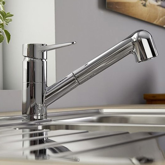 Blanco Wega-S II bateria kuchenna stojąca z wyciąganą wylewką chrom 526416