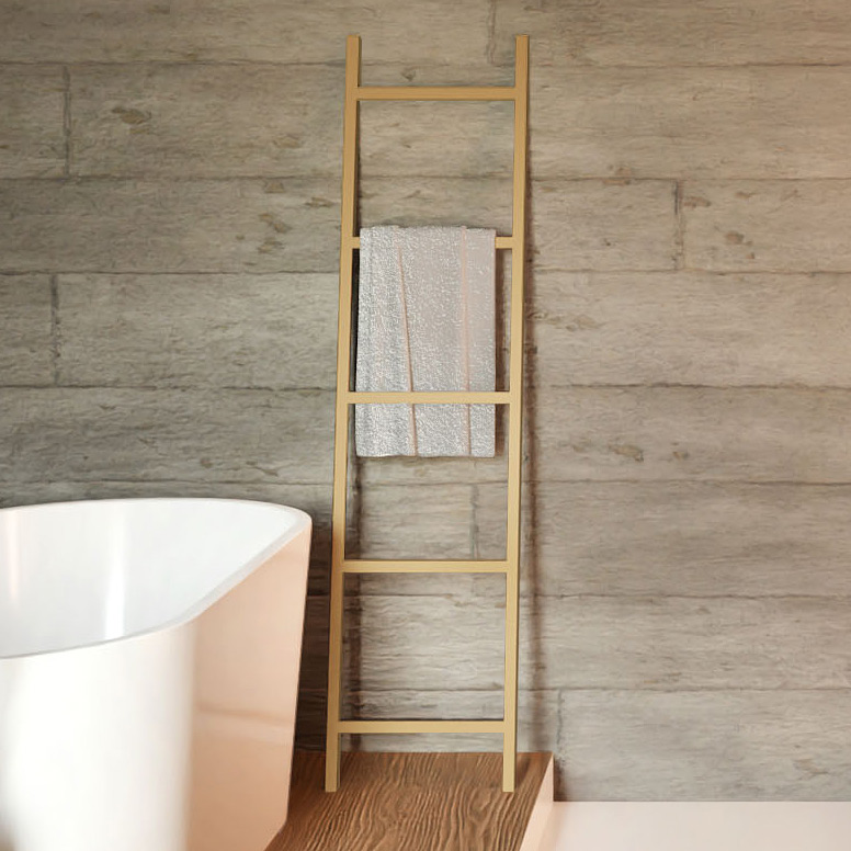 Baltica Design Kai Gold wieszak na ręczniki 40x150 cm stojący drabina złoty