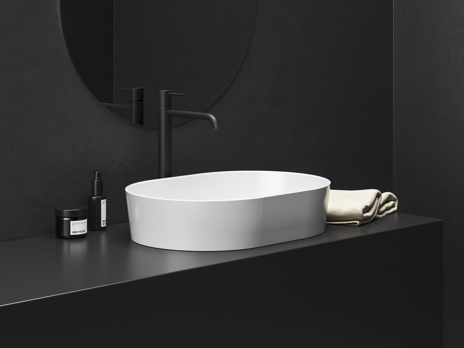 Ravak Espirit bateria umywalkowa stojąca BeCool czarna X070406