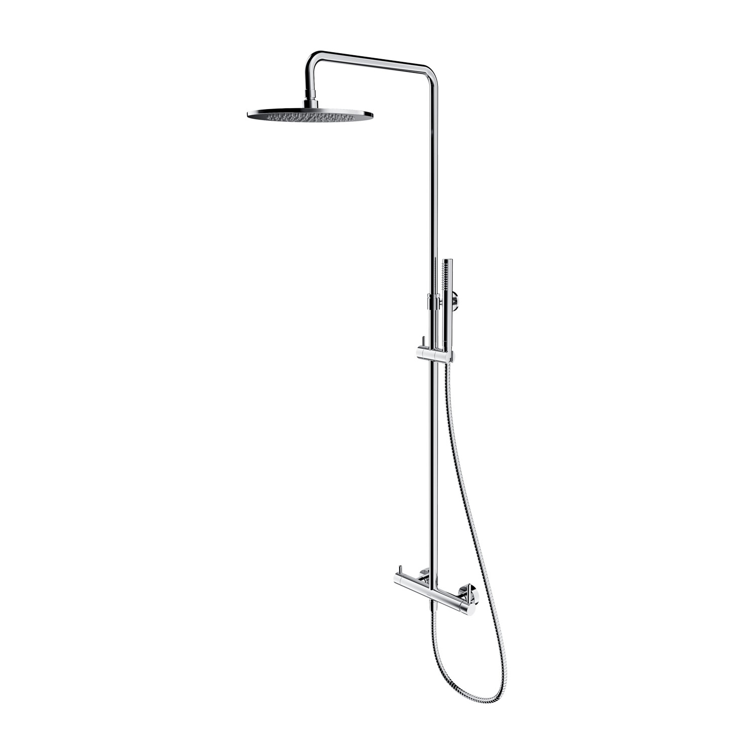 Omnires Y zestaw prysznicowy ścienny z deszczownicą chrom Y1244MCR - Wysyłka w 24h