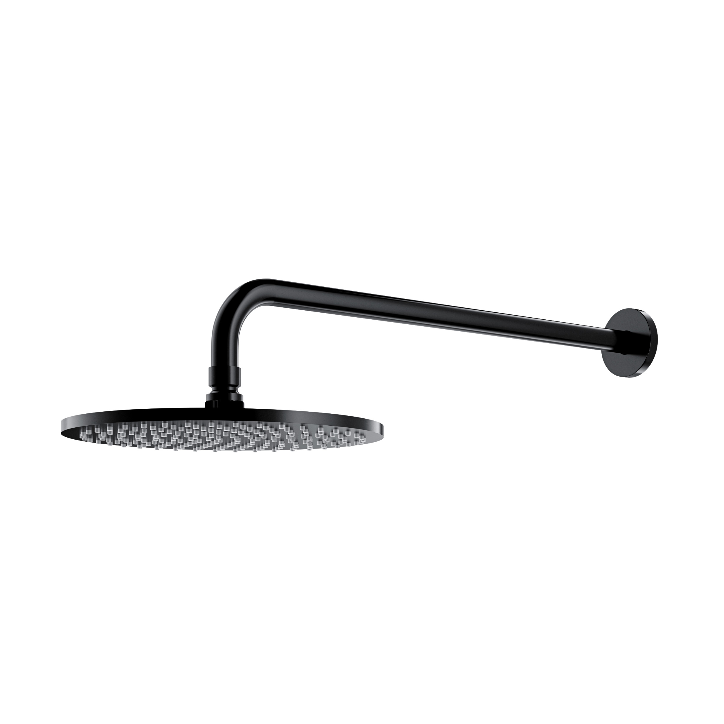 Omnires deszczownica 25 cm okrągła z ramieniem ściennym czarny półpołysk WGSET1BL - Wysyłka w 24h